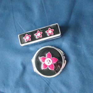 ladies lipstick case with compact mirror, Liz Claiborne, new